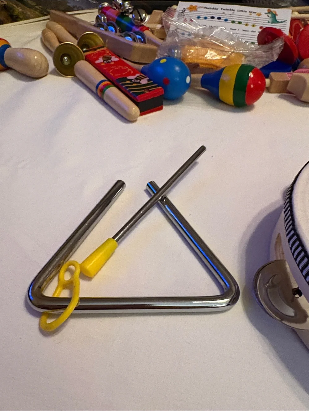 Multicolor Kids Wooden Musical Instrument Set with backpack.